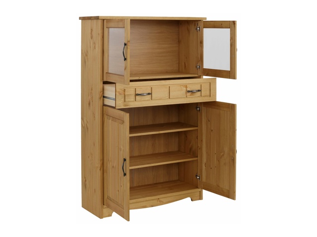 Priedes koka kumode - vitrīna 408252