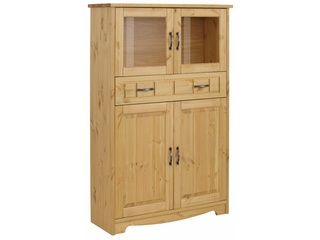 Priedes koka kumode - vitrīna 408252